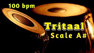 Tabla  Tritaal  100 bpm  Scale A  With Tanpura Pa Sa  HD Quality Sound  Tabla Online [upl. by Suirada]