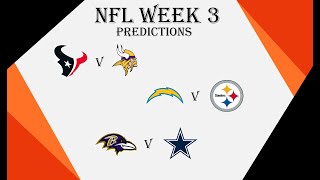 NFL Predictions  Week 3 [upl. by Aletsirc]