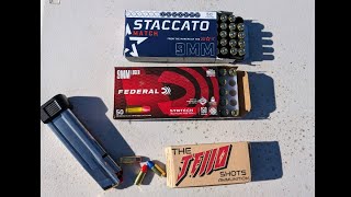 Staccato Match vs Federal Syntech vs Badlands Jello Shots  Ammo Comparison [upl. by Akcirret444]