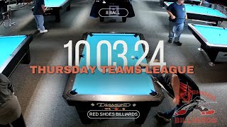 Fall 2024 Teams League  8 Ball Thursdays at Red Shoes Billiards [upl. by Laurin978]