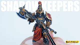 How To Paint SHADOWKEEPERS Adeptus Custodes including highlighting black armour for Warhammer 40000 [upl. by Sirod329]