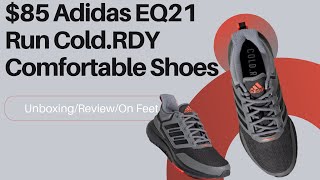 Adidas EQ21 Run ColdRDY Shoes on Feet Review  H00494 CarbonCore BlackGrey Three [upl. by Elinor220]