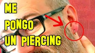 ✔ LlegaVideos Se Pone Un Pendiente Piercing en la Oreja [upl. by Nagard930]