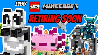 ALL OF THE BEST RETIRING LEGO MINECRAFT SETS  GONE FOREVER [upl. by Lobiv]