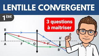 LENTILLE CONVERGENTE ✅ foyer image grandissement  1ère spé  Physique [upl. by Ettezzus]