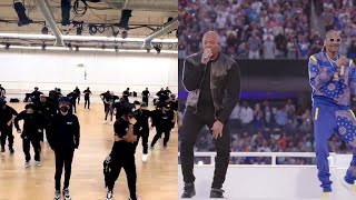 Super Bowl LVI Halftime Show Still DRE Rehearsal vs Live [upl. by Taimi]