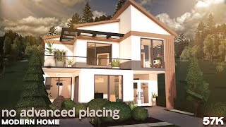 Affordable Modern Family Home  No advanced placing  Roblox  Bloxburg House build  Speedbuild [upl. by Dnomal]