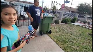 Orbeez gun unboxing amp A Gel Blaster war with family in the backyard [upl. by Dail955]