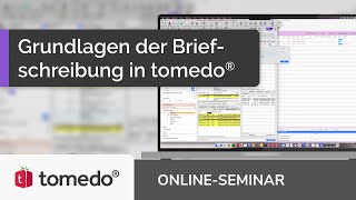 Grundlagen der Briefschreibung in tomedo® OnlineSeminar [upl. by Dur414]