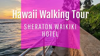 Hawaii Walking Tour  Sheraton Waikiki Hotel goingtohawaii [upl. by Stefanac]