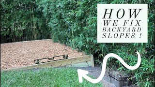 QUICK amp EASY WAY TO LEVEL ANY SLOPED BACKYARD  DIY RETAINING WALL [upl. by Ericksen503]