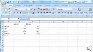 Faire des calculs avec la somme automatique dans Excel [upl. by Dagley]