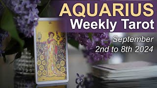 AQUARIUS WEEKLY TAROT READING quotA SECRET CONVERSATIONquot September 2nd to 8th 2024 weeklytarot [upl. by Haorbed]