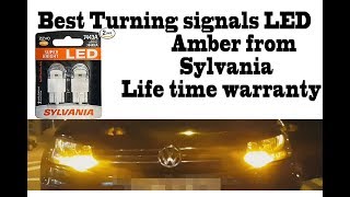 New turning signals LED Amber lights T20 from Sylvania  back direction of light reflector [upl. by Fitzger]