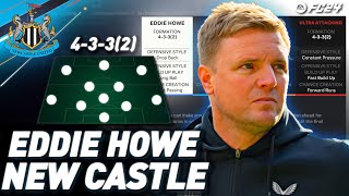 EDDIE HOWES NEWCASTLE 433 TACTICS amp PLAYER INSTRUCTIONS IN EA FC 24 [upl. by Cormier]