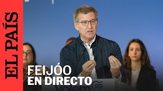 DIRECTO  Alberto Núñez Feijóo realiza una intervención en Girona  EL PAÍS [upl. by Akerdna]