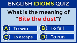 English Idioms Quiz  CAN YOU SCORE 2020 challenge 58 [upl. by Pressey]