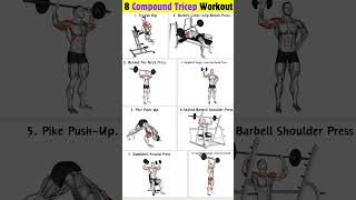 8 Compound Tricep Workout for Strength amp Mass workout tricepsworkout [upl. by Eiblehs]