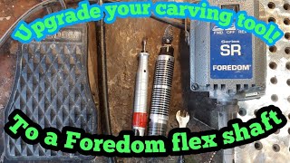 Upgrade your wood Carving tool to a Foredom flex shaft Foredom Power carver carving burrs [upl. by Emee925]