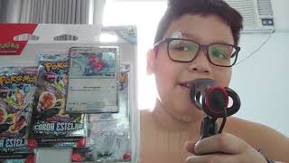 unboxing do triple pack de coroa estelarpokemon estampas illustradas [upl. by Treblih374]