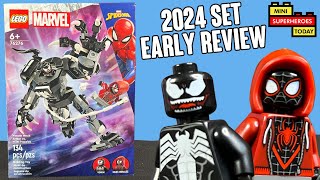 EARLY REVIEW 2024 LEGO Venom Mech Armor vs Miles Morales Set 76276 [upl. by Nywg]