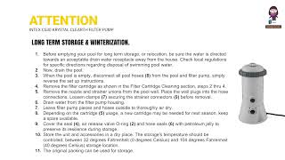 INTEX C530 Krystal ClearTH Filter Pump Essential Safety Instructions and Setup Guide [upl. by Kai]