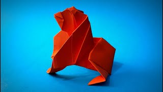 Affe aus Papier Basteln  Wie man einen Papiergorilla faltet  Origami Tiere [upl. by Acirtap]