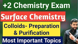 Surface Chemistry Preparation amp Purification of colloids Plus Two Exam ന് easy ആയി പഠിക്കാം [upl. by Antipus]