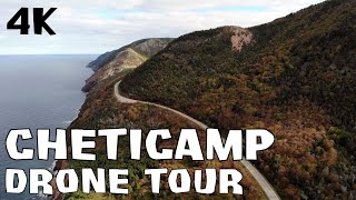 CHÉTICAMP DRONE TOUR  Autumn in the Cape Breton Highlands 4k [upl. by Shirberg]