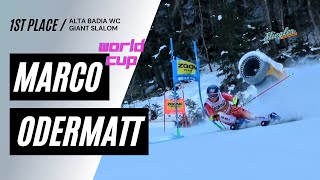 Marco Odermatt WC GS Alta Badia 121723 [upl. by Ahsoem]