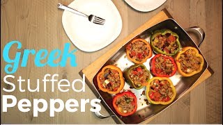 How To Make GreekStyle Stuffed Peppers [upl. by Enylekcaj]