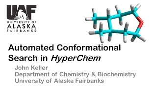 HyperChem Automated Conformational Search [upl. by Robins]