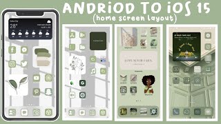 HOW TO CUSTOMIZE ANDROID PHONE TO iOs 15  AESTHETIC HOME SCREEN LAYOUT IDEAS  Angel Paner [upl. by Ellenwahs790]