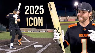 Hitting with the 2025 Rawlings Icon BBCOR  Baseball Bat Bros [upl. by Saundra]