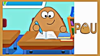 Pou Classroom Slacking Cartoon Skill Game for Kids [upl. by Tara]