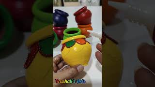 DIY  Pot decoration ideas  Pot painting ideas  shorts  youtubeshorts  shortvideo [upl. by Nanda]