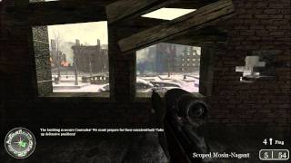 Call of Duty 2 Mission 7 Comrade Sniper quotVeteran modequot [upl. by Dnaleel]