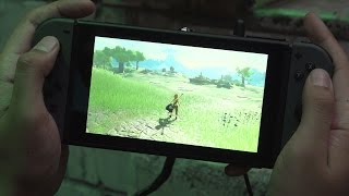 10 Minutes of The Legend Zelda Breath of the Wild in Handheld Mode [upl. by Fonz]