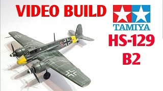 Tamiya 172 Henschel HS 129 Aircraft Model  Full Video build [upl. by Eojyllib661]