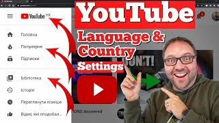 How to Change YouTube Language and Country Settings [upl. by Rawde]