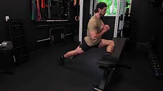 Incline Bench Pigeon Hand Assisted  Unassisted  Split Squat [upl. by Kalagher]