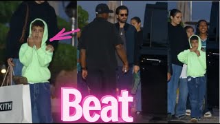 Reign Disick beats up paparazzi outside Nobu with dad Scott Penelope and North West [upl. by Ahsemad243]