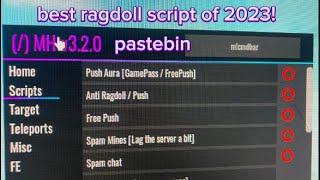 Best Ragdoll Engine Script Of 2023 keyless pastebin [upl. by Albemarle]