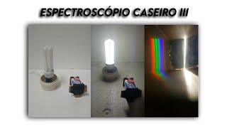 Experimentando Espectroscópio caseiro III  Homemade spectrograph III [upl. by Jaymie]