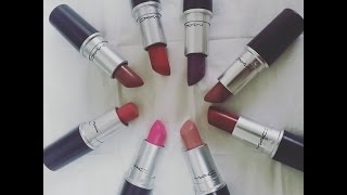 Top MAC Lipsticks for Brown Skin NC 40 NC42 NC45 swatches and review [upl. by Alvina887]