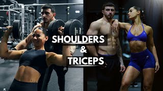 TRAINING SHOULDERS amp TRICEPS TOGETHER  Couples Workout [upl. by Isma41]