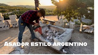 CONSTRUYENDO UN ASADORCHIMENEA PARA COCINAR CON LEÑA ESTILO ARGENTINO PASO A PASO PARTE 1 [upl. by Acemahs]