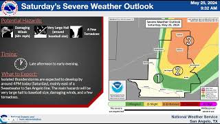 West Central Texas Weather Briefing  052524 [upl. by Yleik]