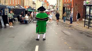 OldStyle Bearer of News  Town Crier in Glastonbury England UK [upl. by Thomsen771]