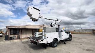 WALK AROUND OF USED BUCKET TRUCK 2016 FORD F450 67 POWERSTROKE 45 FT WORKING INSULATED JIB CLEAN [upl. by Grani]